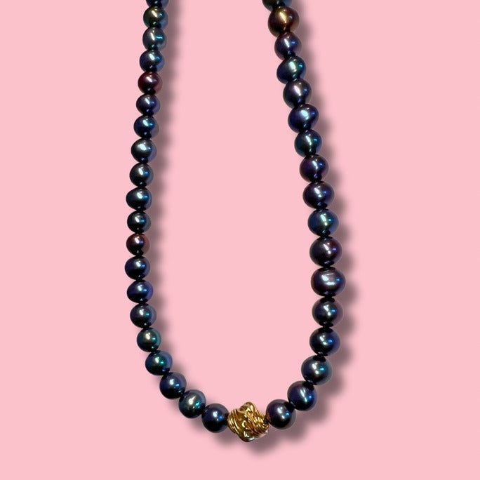 Royal Black Pearl Necklace