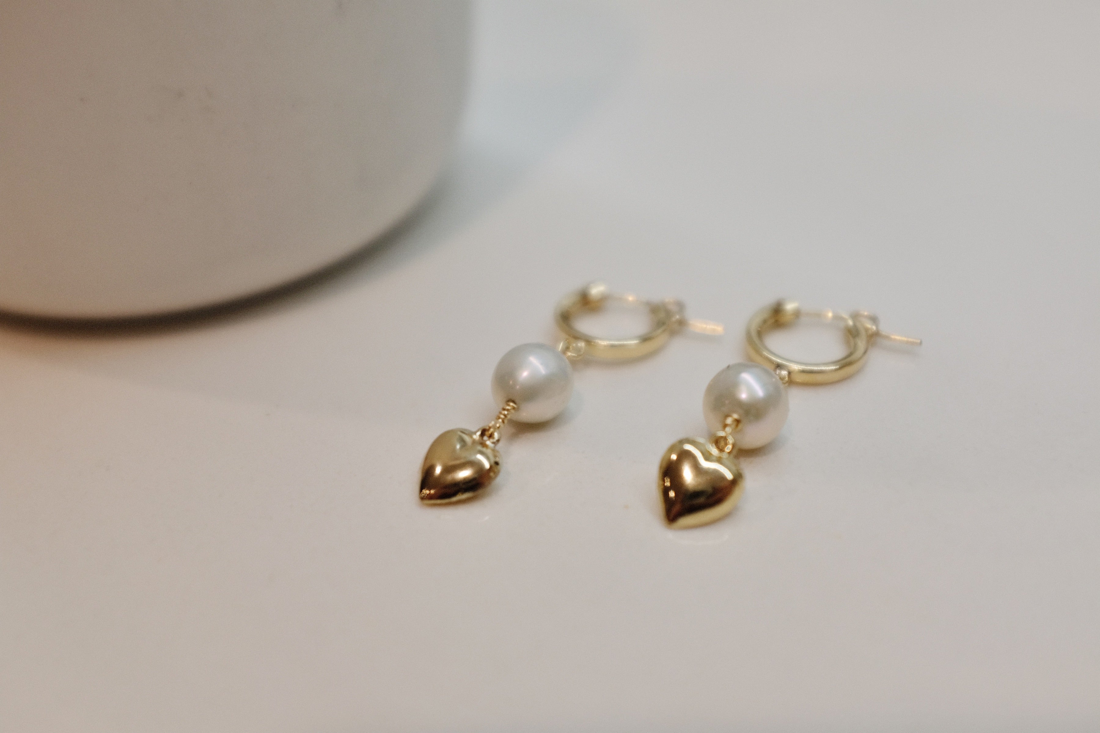 Pearly Heart Earring